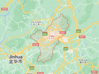 Map of Yiwu, China